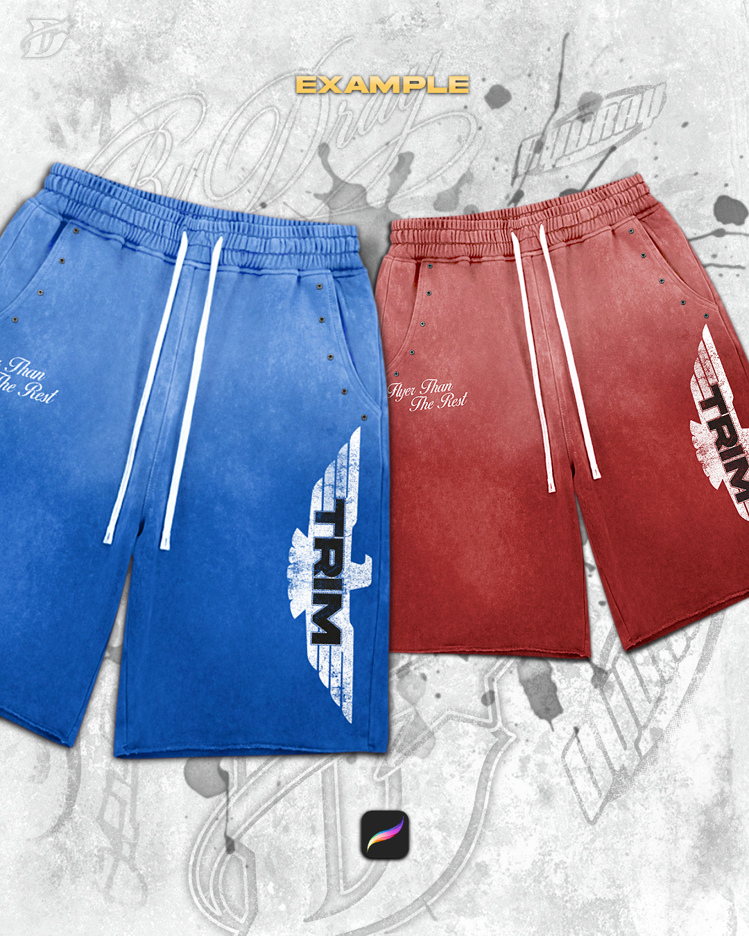 3/4 Shorts Mockup
