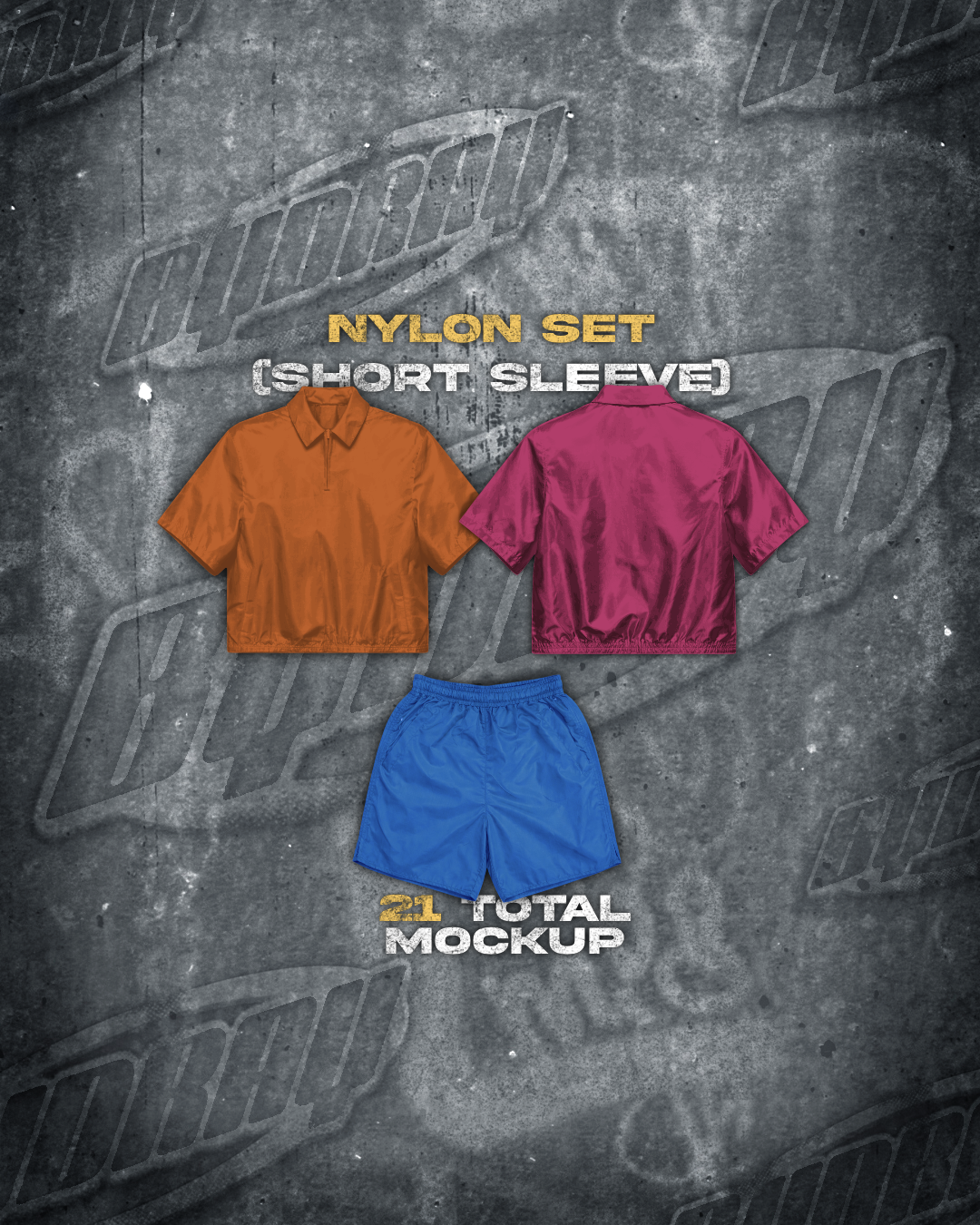 Nylon Set (Short Sleeve) | 21 Total Mockup