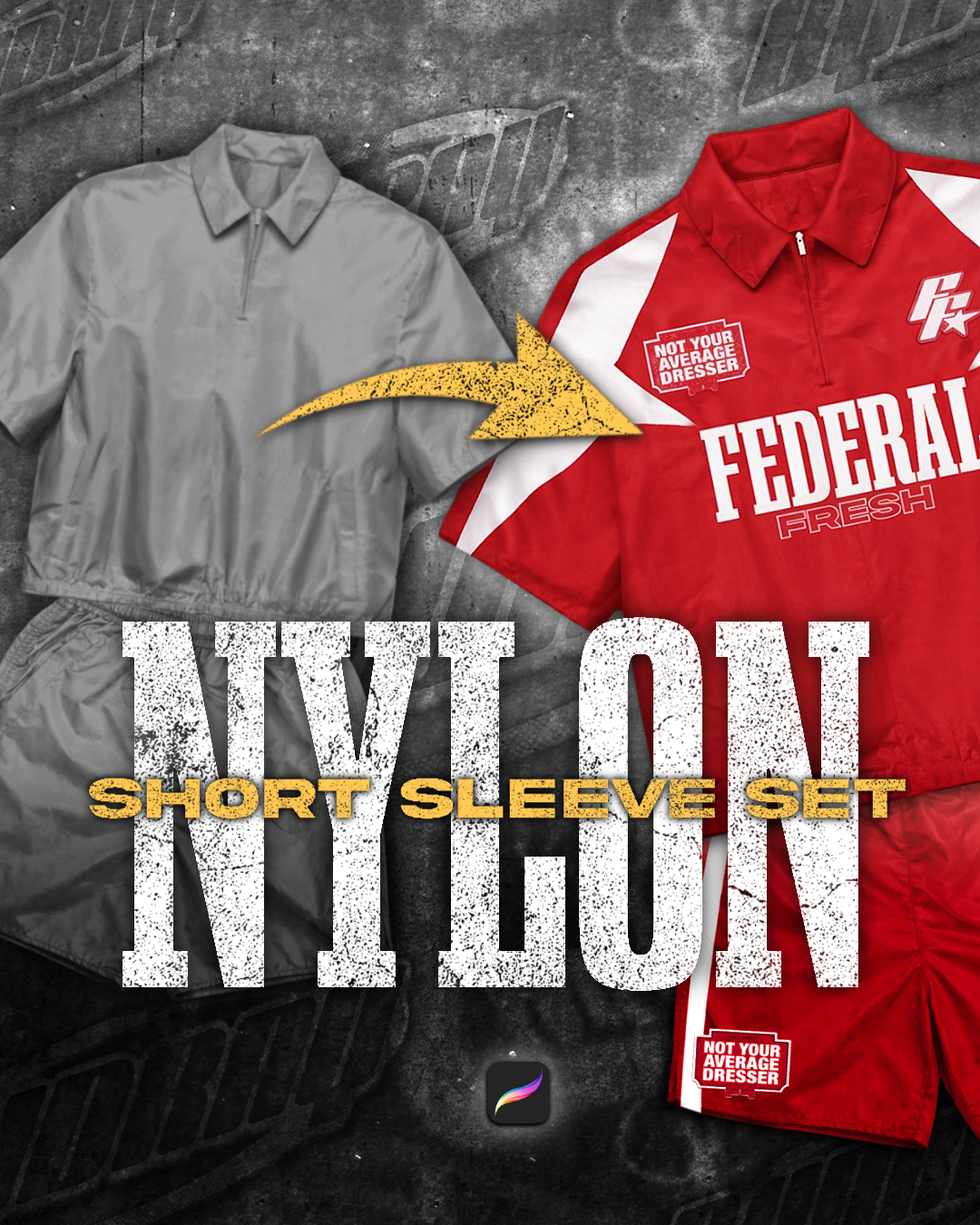 Nylon Set (Short Sleeve) | 21 Total Mockup