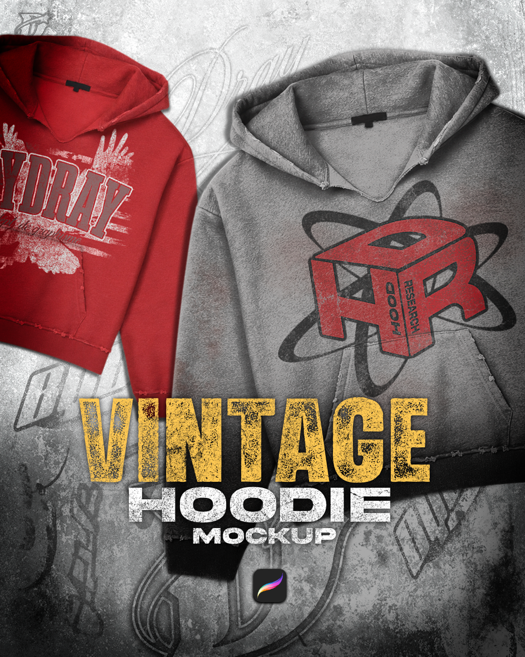 Vintage Hoodie Mockup