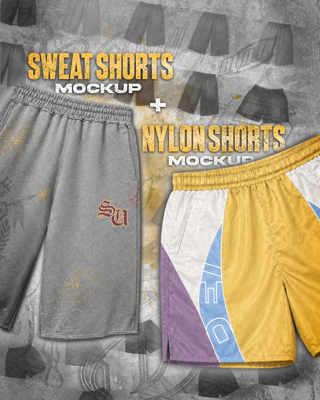 Nylon & Sweat Shorts Mockup Bundle | 40 Mockups