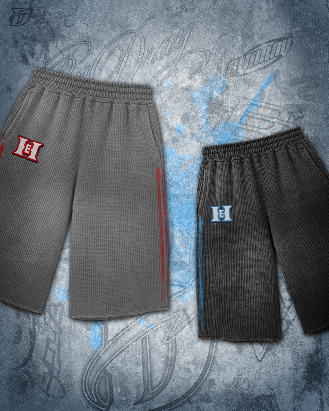 Waffle Set Mockup Pack | (Thermal Zipups & 3/4 Shorts)