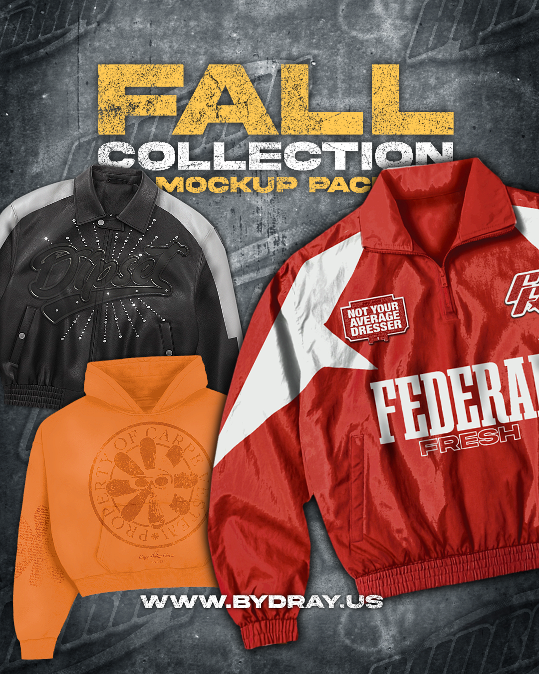 Fall Collection Mockup Pack | 175+ MOCKUPS (Nylon Sets, Biker Jacket Etc.)