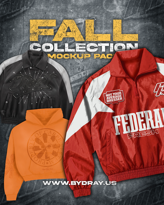Fall Collection Mockup Pack | 175+ MOCKUPS (Nylon Sets, Biker Jacket Etc.)