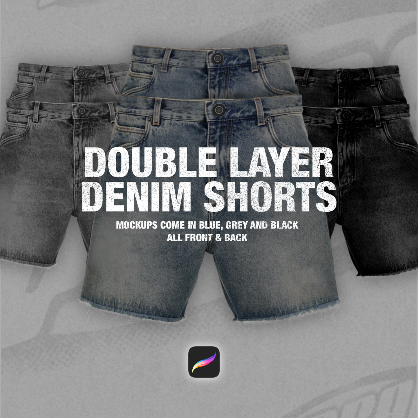 DOUBLE LAYERED JEAN SHORTS