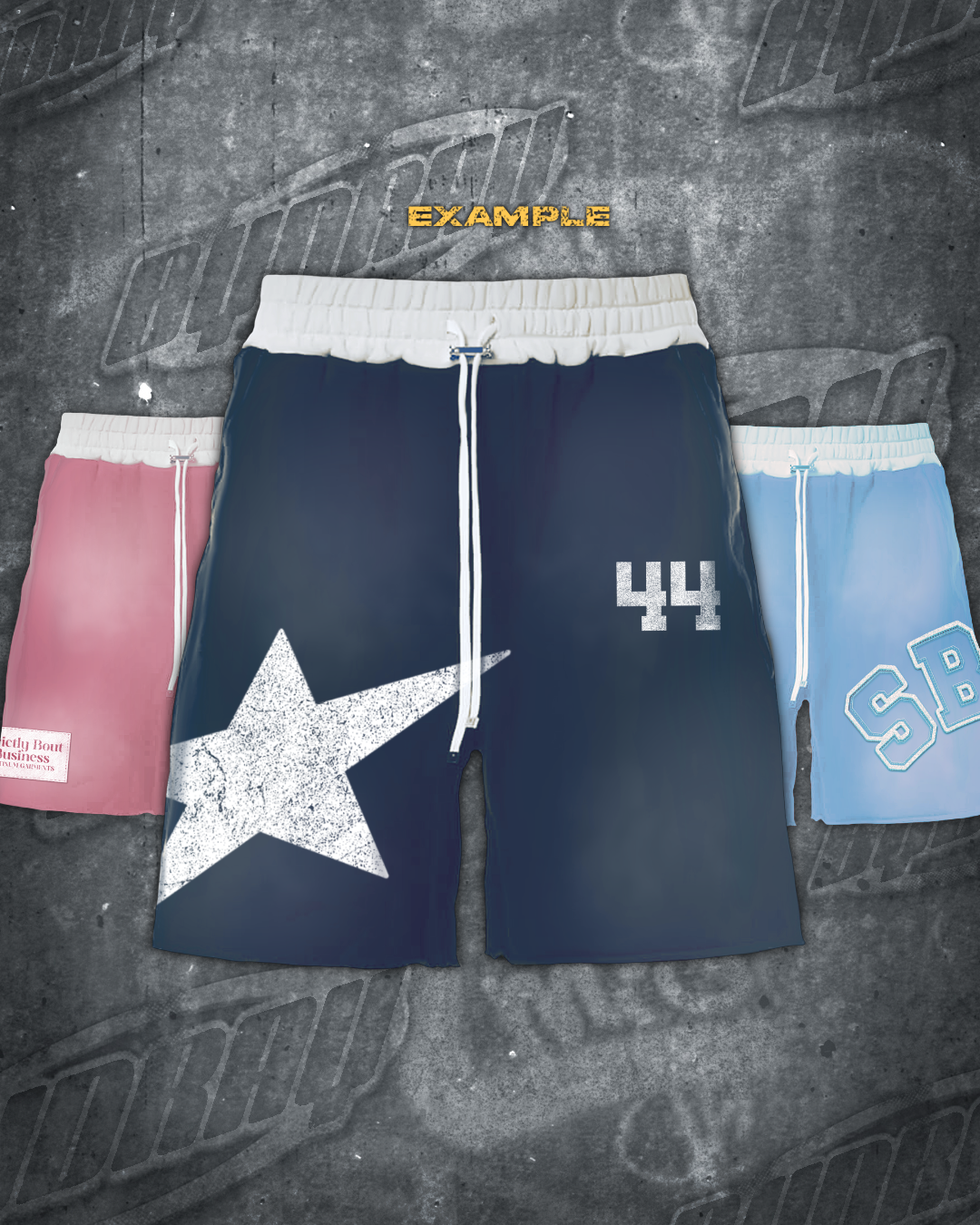 INVERTED MID-FIT SHORTS MOCKUPS