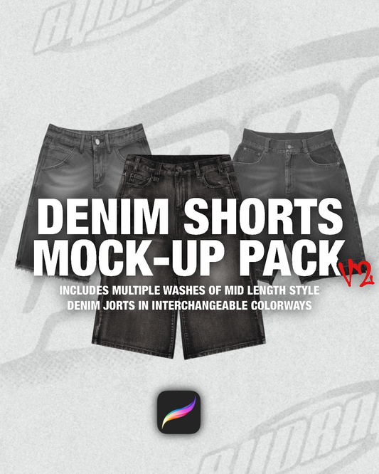 DENIM SHORTS MOCKUP PACK V2