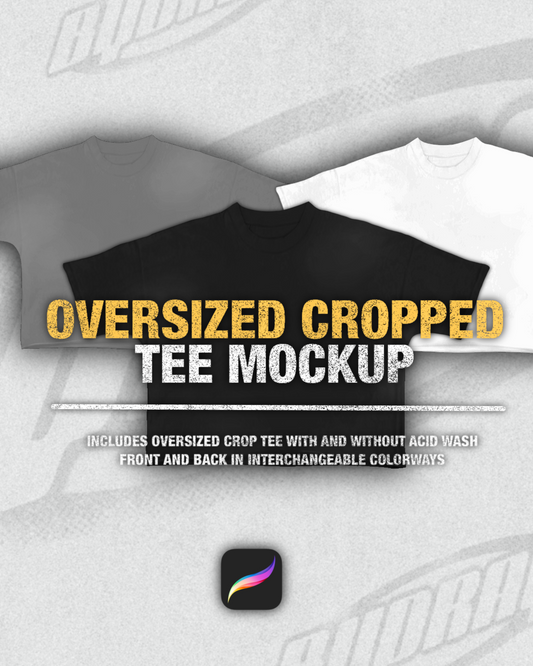 OVERSIZED CROP TEE MOCKUP