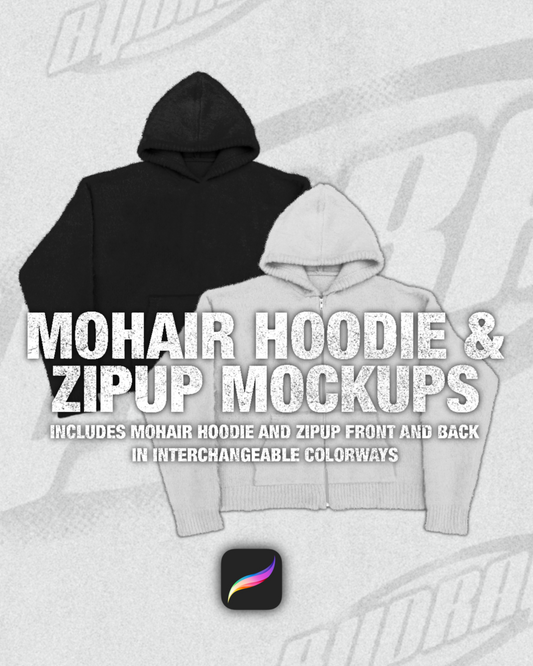 MOHAIR HOODIE & ZIPUP MOCKUP